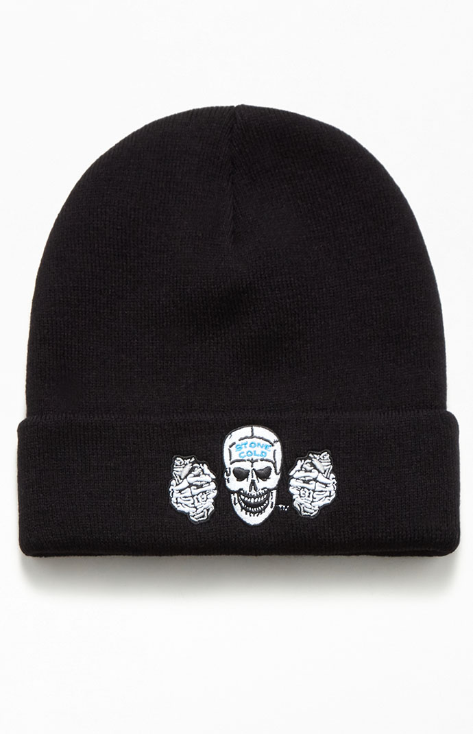 新品　STONES THROW CAP 　BOLD BEANIE Wvapzxx Big Rhinestone Fur Knitted Beanie Winter Hats For