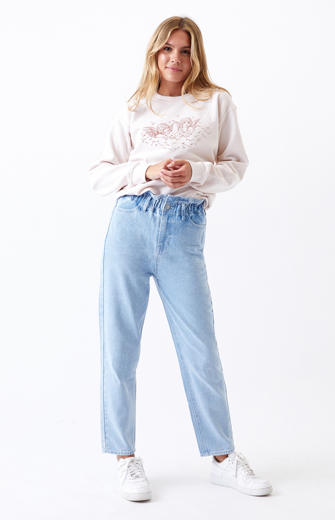 Paper bag mom jeans online