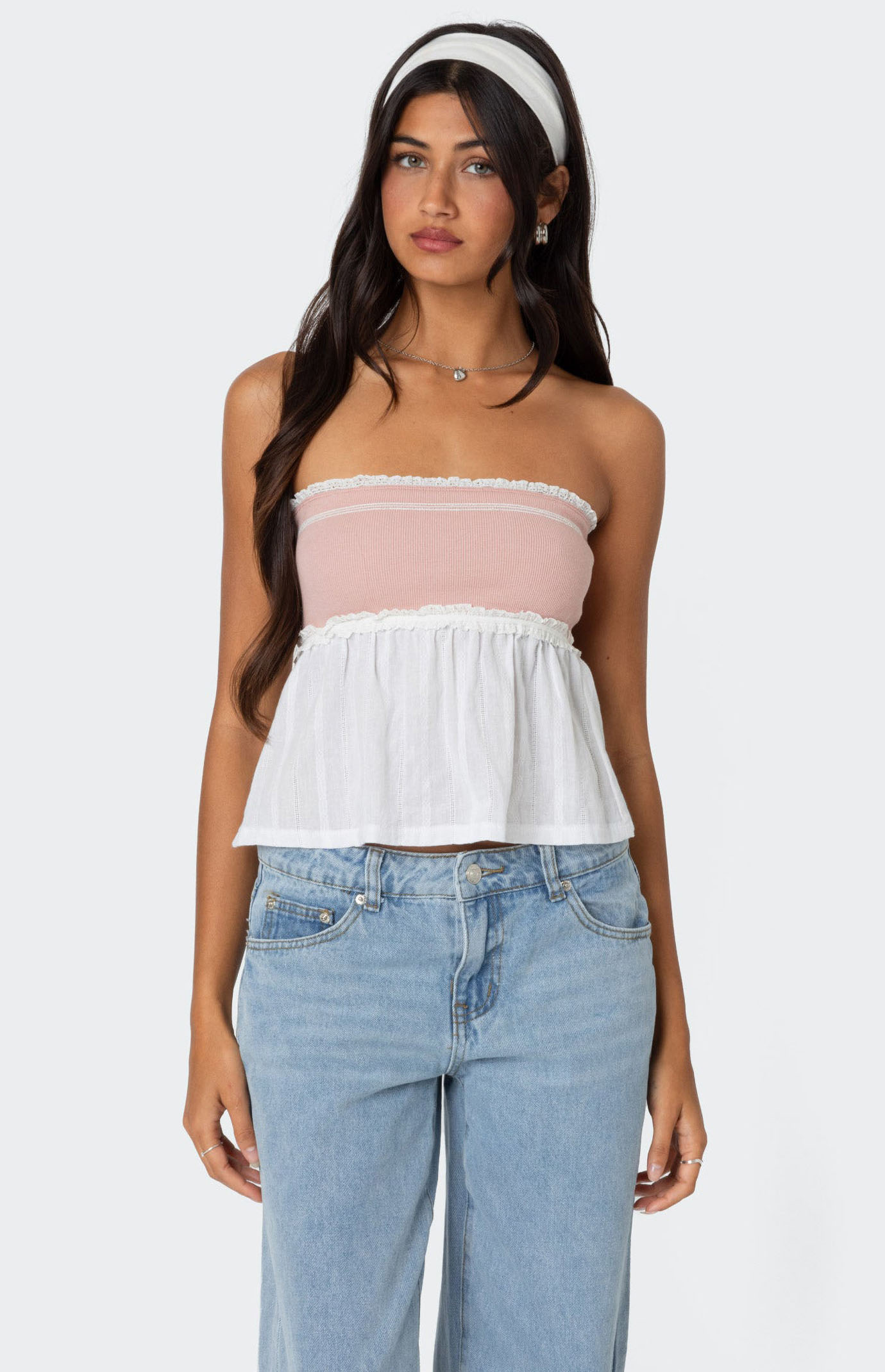 【タグ付】pelleq dobule patterned tube top タグ付】pelleq dobule patterned tube top
