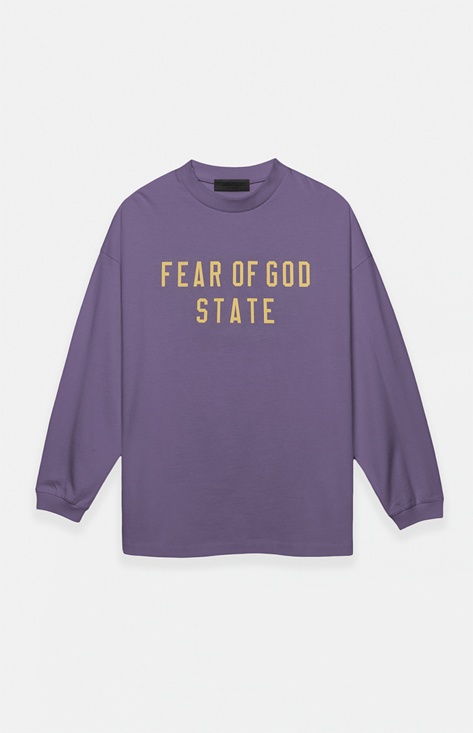 【FOG Essentials】Lavender Heavy Long Sleeve T-Shirt Fear of God Essentials Lavender Heavy Long Sleeve T-Shirt