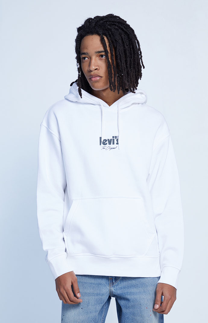 Levi's White Relaxed Graphic Hoodie | PacSun