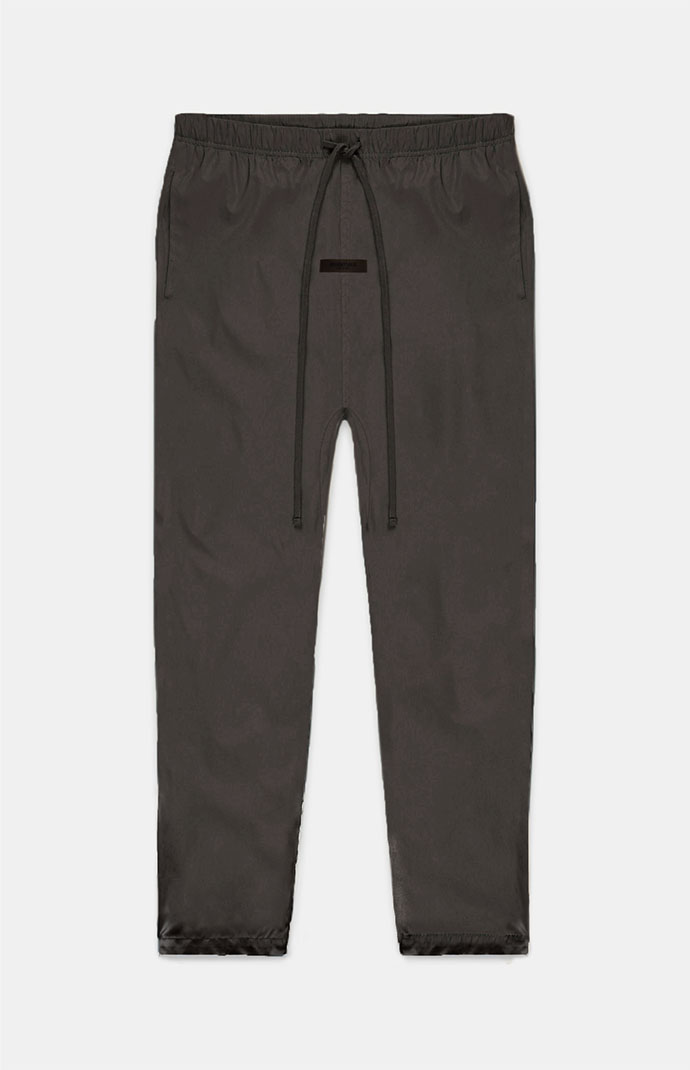 Essentials Fear Of God Off Black Relaxed Trousers PacSun