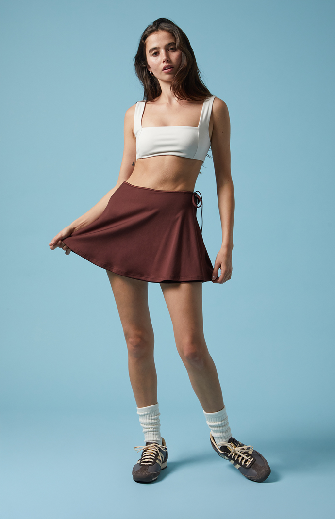 【1993studio】24SS★ Original Sweat Short Skirt Trackside Mini Skort In Heather Grey | AS Revival