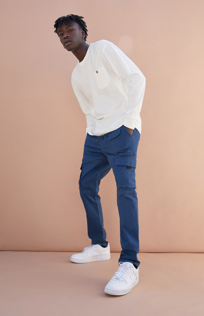 Pacsun blue sales cargo joggers