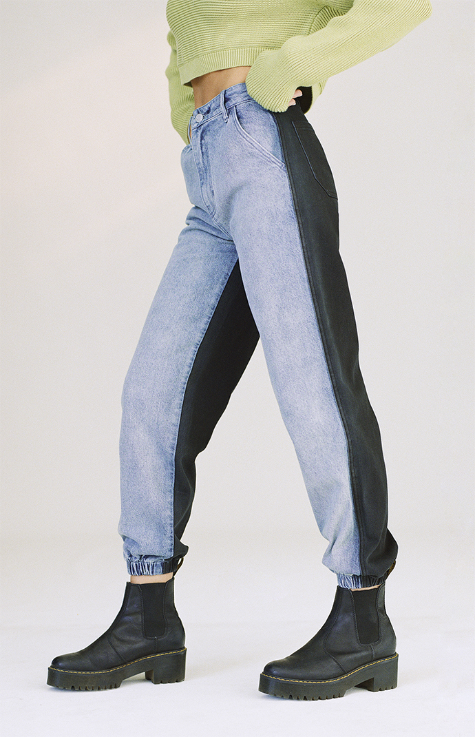 PacSun Two Tone Denim Joggers PacSun