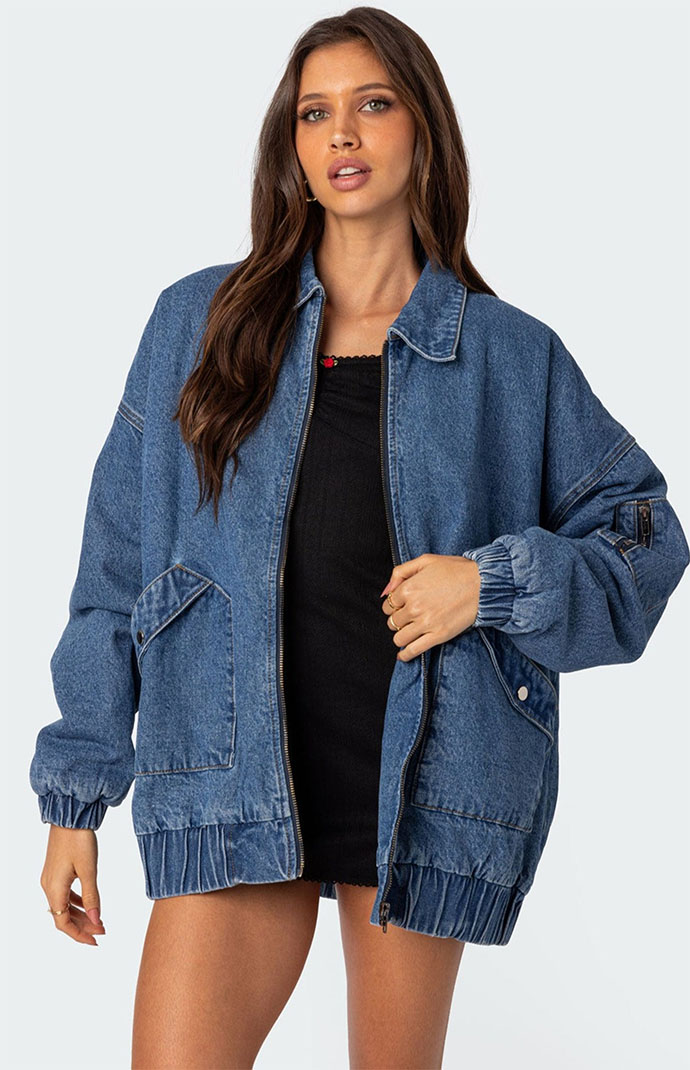 Pacsun jean hot sale jacket womens