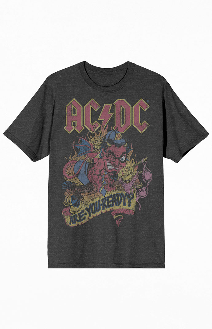 90s AC/DC Are You Ready JUNKFOOD ロックTシャツ AC/DC Are You Ready T-Shirt | Pacsun