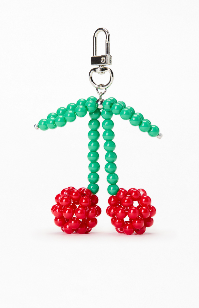Crybaby cherry beaded keychain bag charm | Mercari Rush Beaded Cherry Bag Charm display picture 1