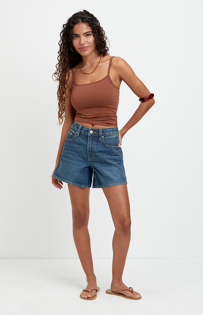 Pacsun Sophie Jean Mom Shorts Dark Blue | Pacsun