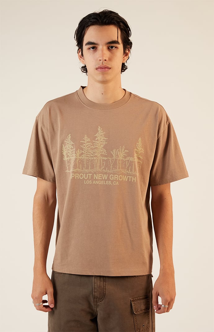 Tシャツ・カットソー SUNFLOWER Men T Shirts 2018 KHAKI BROWN Pacsun Sprout T-Shirt | PacSun