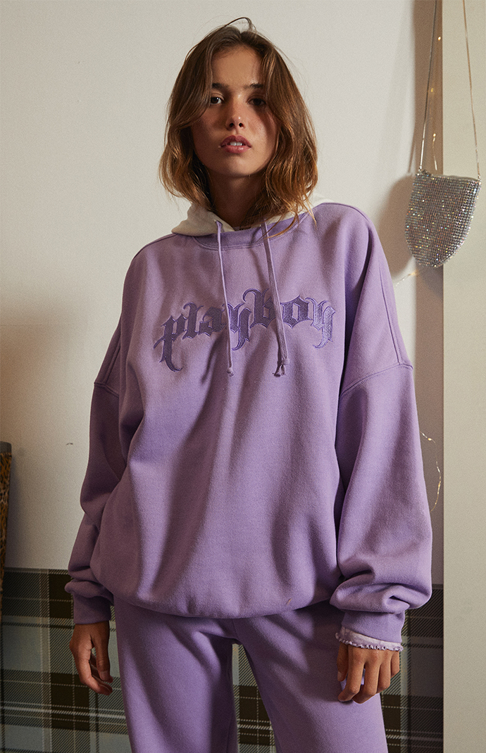 Playboy hoodie top purple