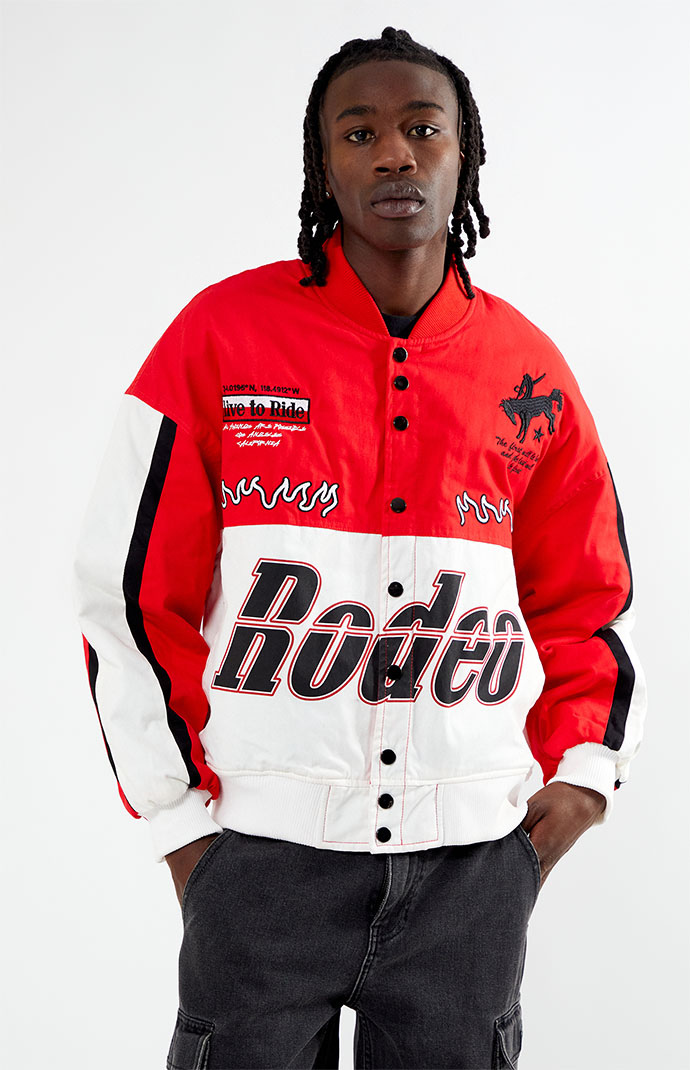 Pacsun red white sales and blue windbreaker