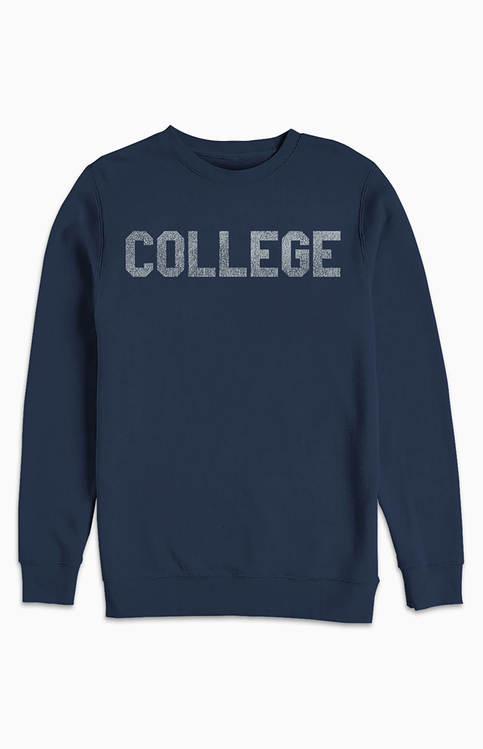 College sweatshirt