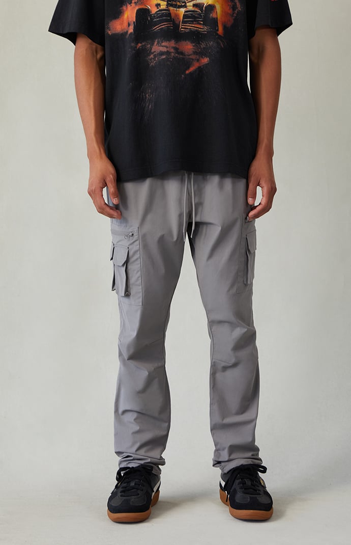 Pacsun Stretch Gray Slim Cargo Pants | PacSun