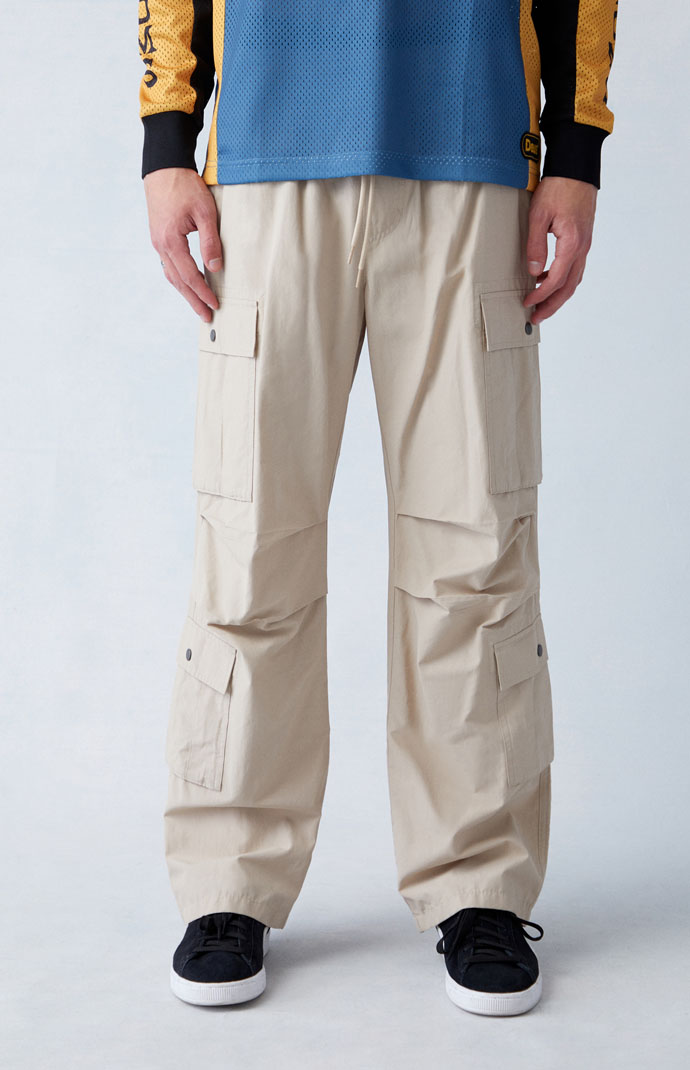 Elastic Waist Pacsun Mens Pacsun Khaki Joggers Pacsun Tan Baggy