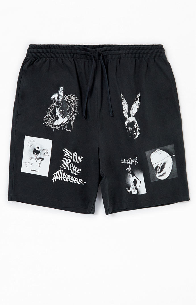【PacSun限定】Playboy By PacSun ベロア ショートパンツ Playboy By PacSun Dive Heavy Jersey Shorts | PacSun