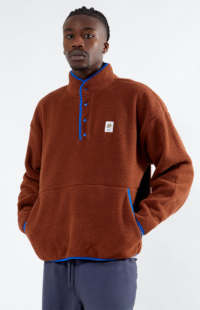 Obey fleece outlet pullover