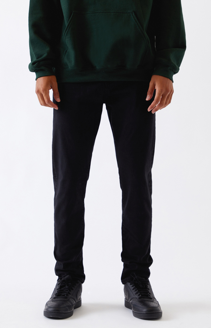 Black slim tapered jeans mens online