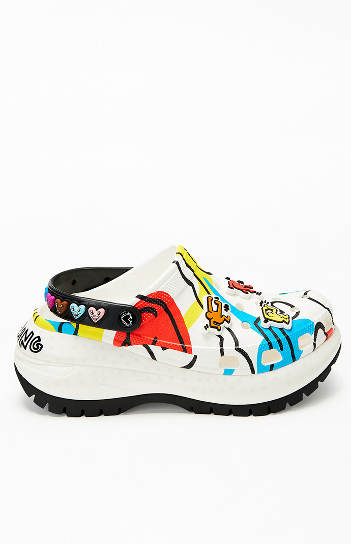 ◆CROCS◆ Public Haring Mega Crush Clog BK 24SUCL209822 Crocs Classic Mega Crush Clog Keith Haring Men's - 209822