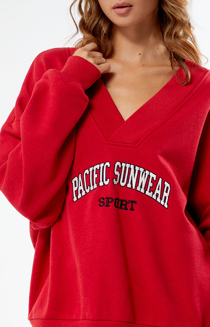 PacSun Pacific Sunwear Sport V Neck Sweatshirt PacSun