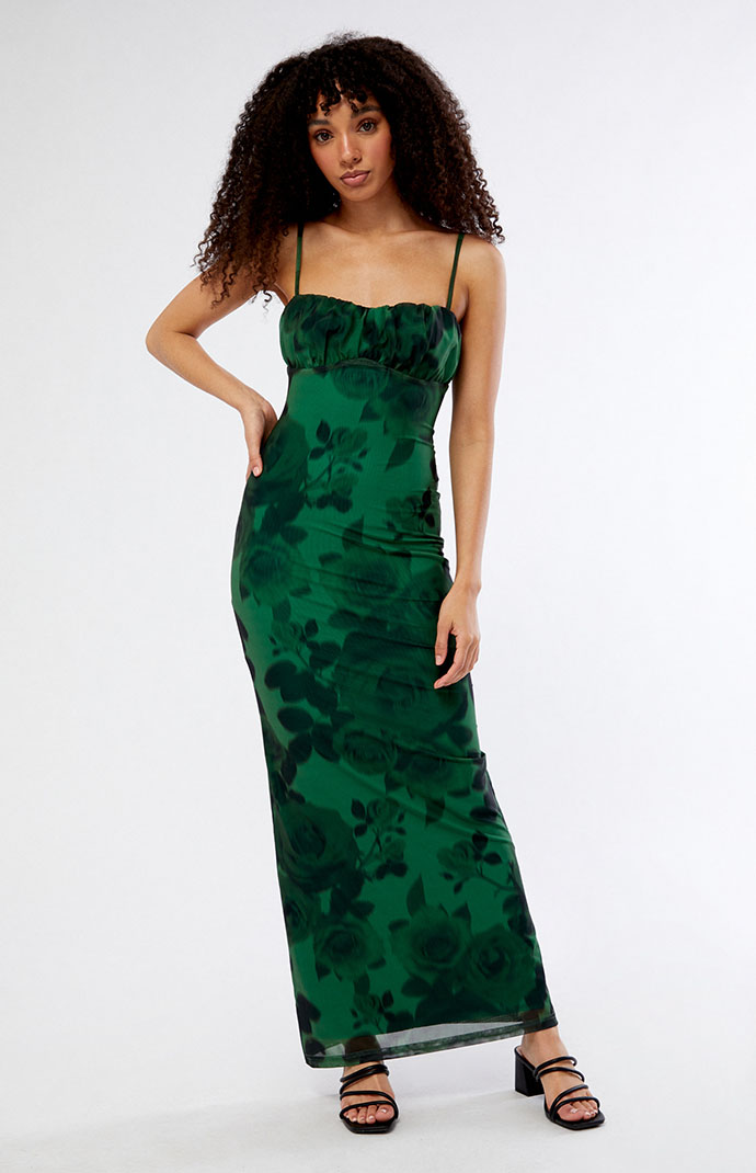 slim fit dress slacks Olive Calanthe Maxi Dress