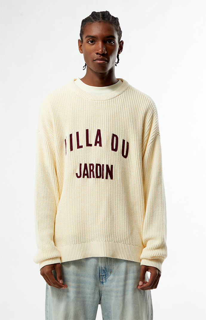 Pacsun Villa Du Jardin Ribbed Knit Crew Neck Sweater | Pacsun