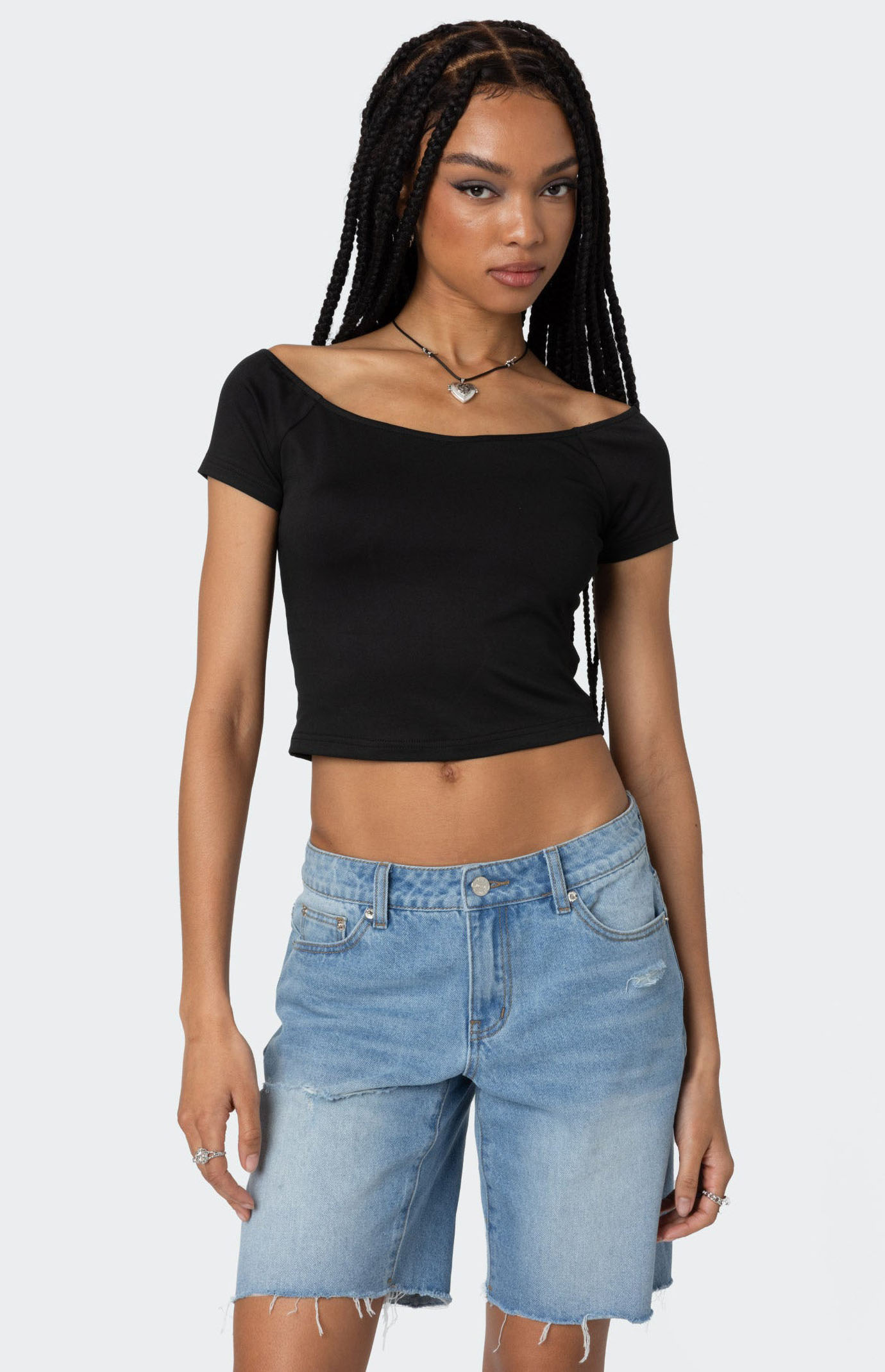 ALEXIA STAM☆ Side Gather Boat Neck Tee Side Gather Boat Neck Tee | ALEXIA STAM
