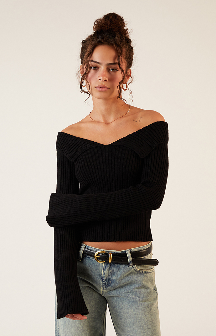 100％本物 LA Hearts Lane Off-The-Shoulder Sweater | PacSun トップス