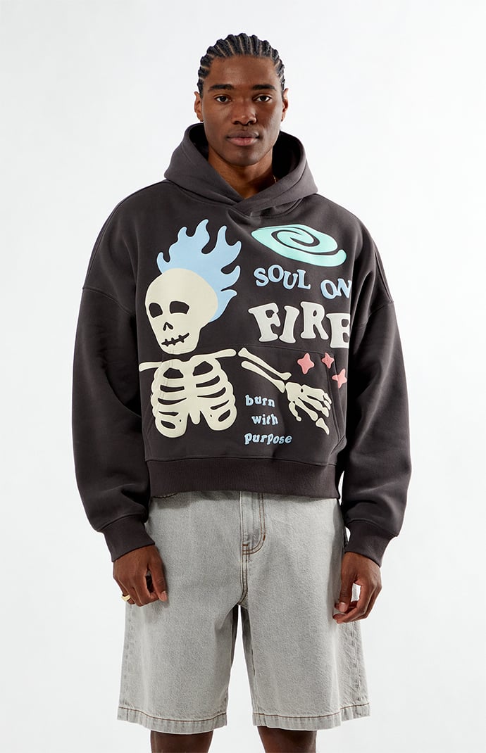 Pacsun Soul On Fire Cropped Hoodie | Pacsun