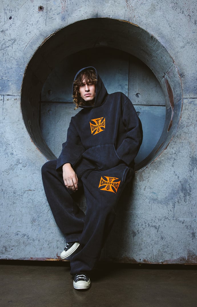 West Coast Choppers Orange Logo Sweatpants | Pacsun