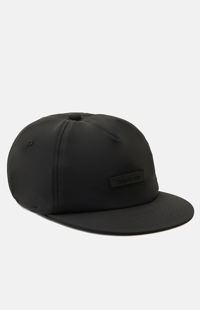 Fear of God Essentials Jet Black Baseball Hat | PacSun