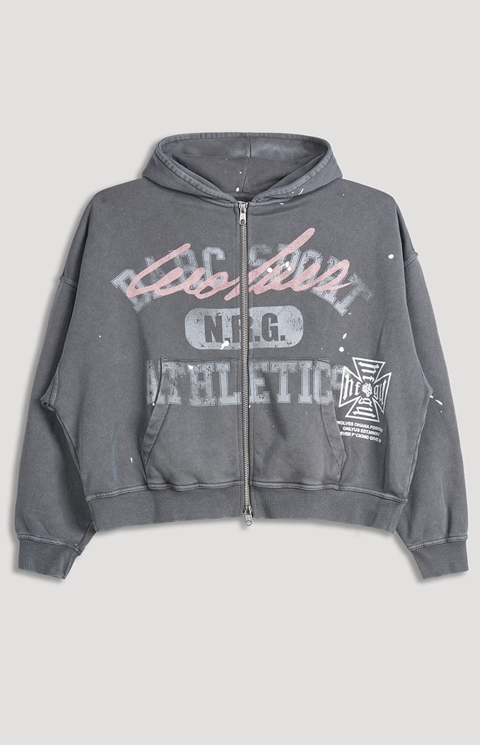 darc sport ジップアップパーカー　オーバーサイズ DARC SPORT ATHLETICS N.R.G Vex Double Zip Oversized Hoodie | Pacsun