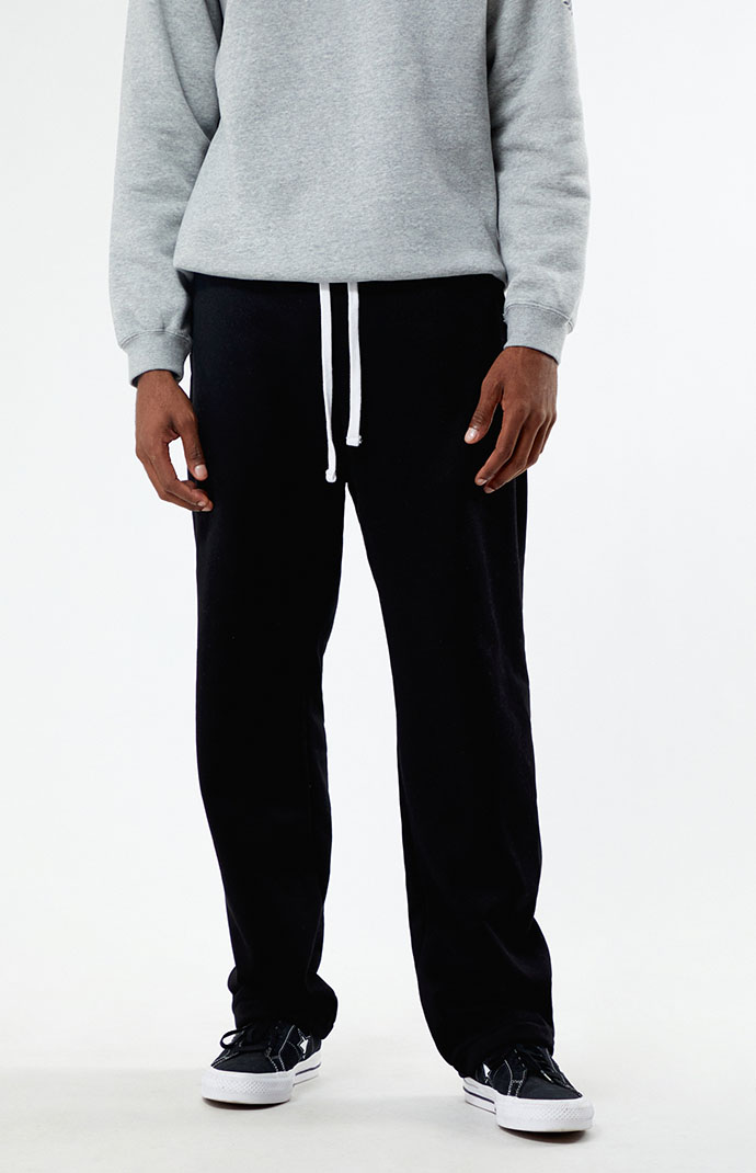 PacSun Black Baggy Fleece Sweatpants PacSun