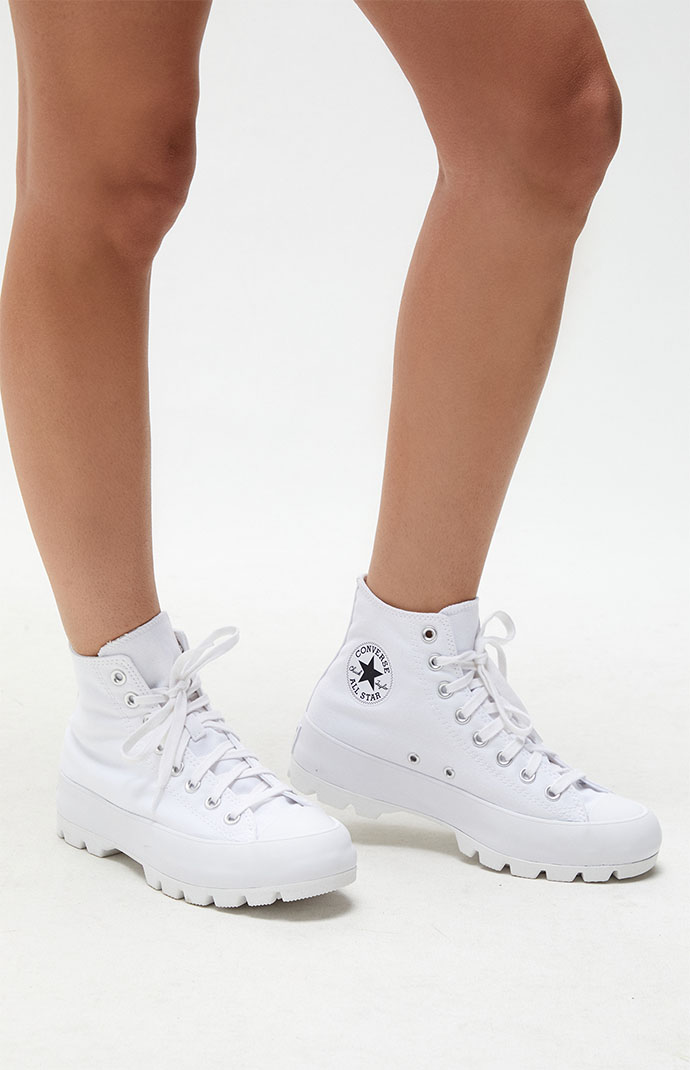 Converse Women s White Chuck Taylor All Star Lugged High Top