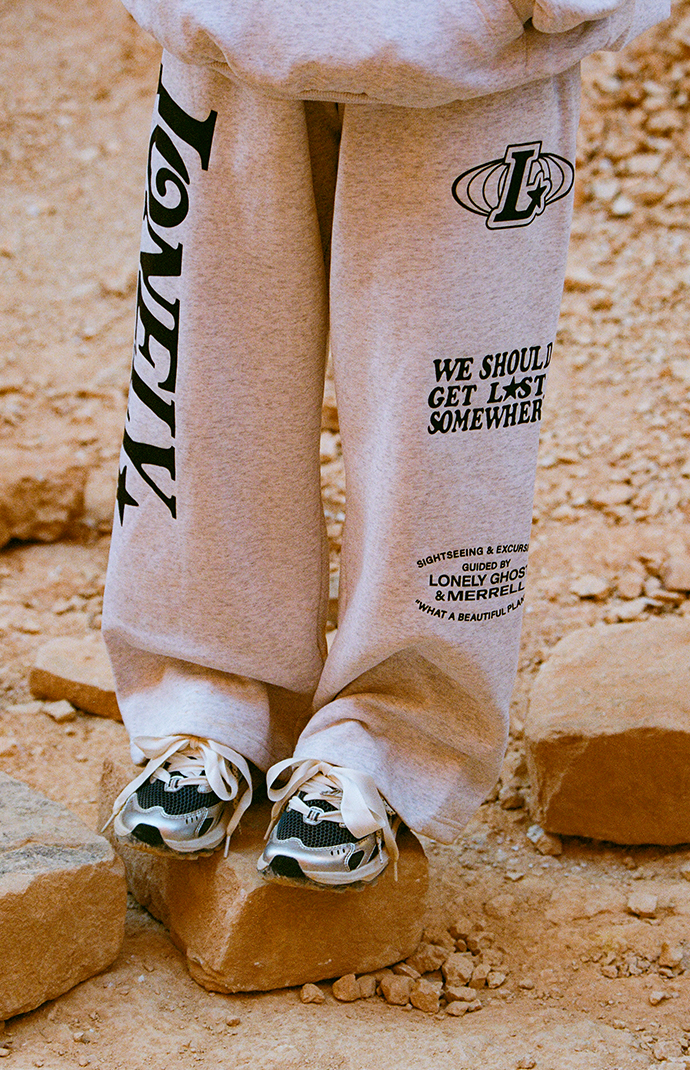 LONELY GHOST x Merrell Get Lost Somewhere Baggy Sweatpants | Pacsun