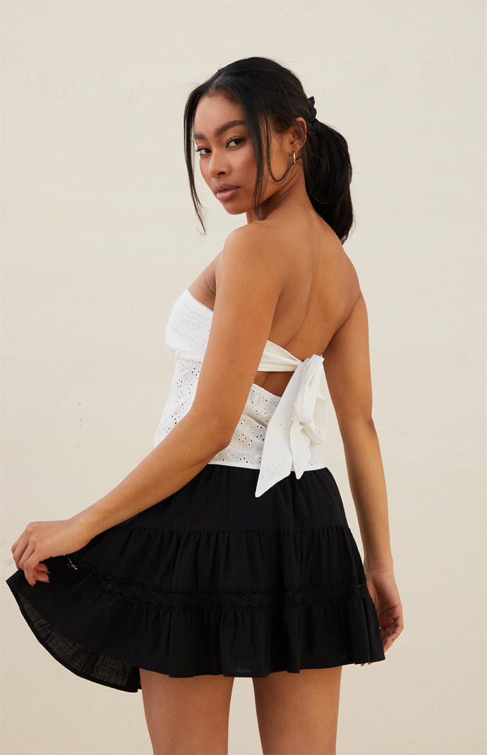 LA Hearts Strapless Eyelet Top | Pacsun