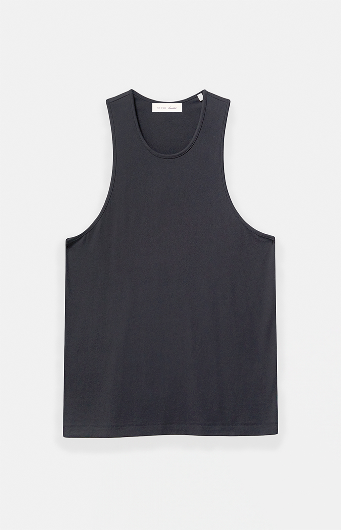 Fear of God ESSENTIALS Vintage Black Signature Tank Top | Pacsun