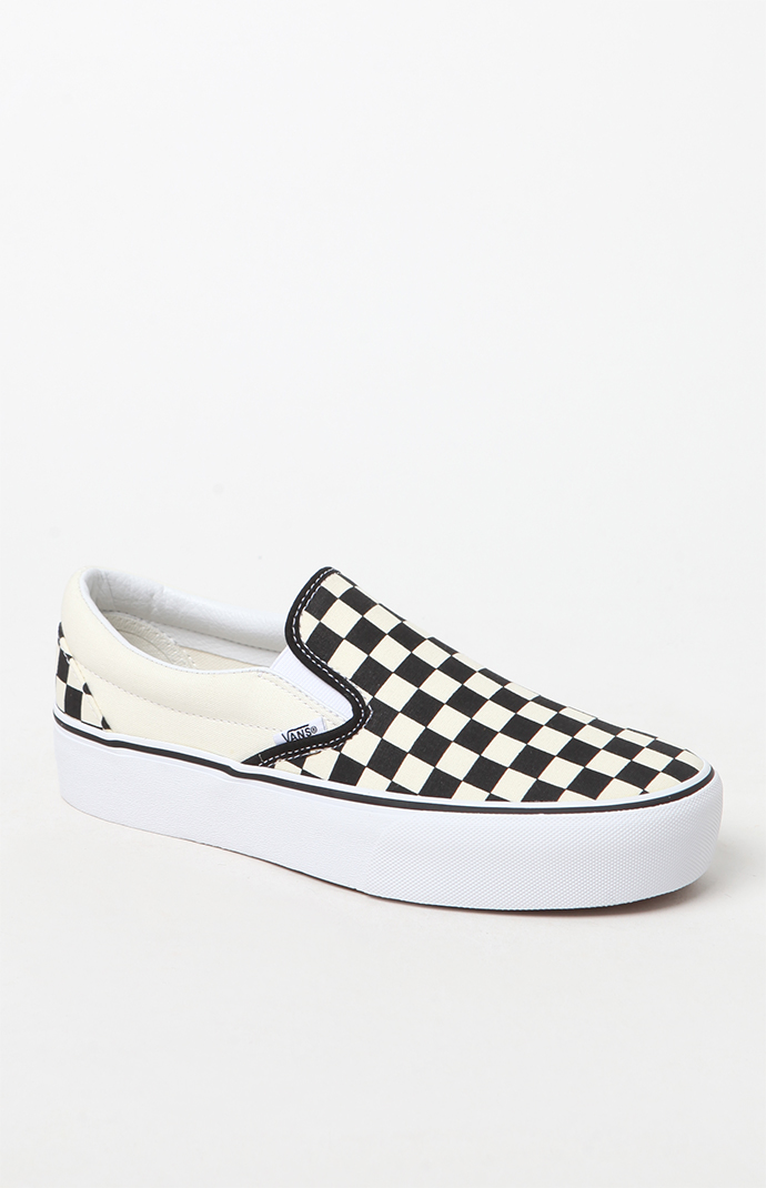 Vans Women's Checkerboard Slip-On Platform Sneakers