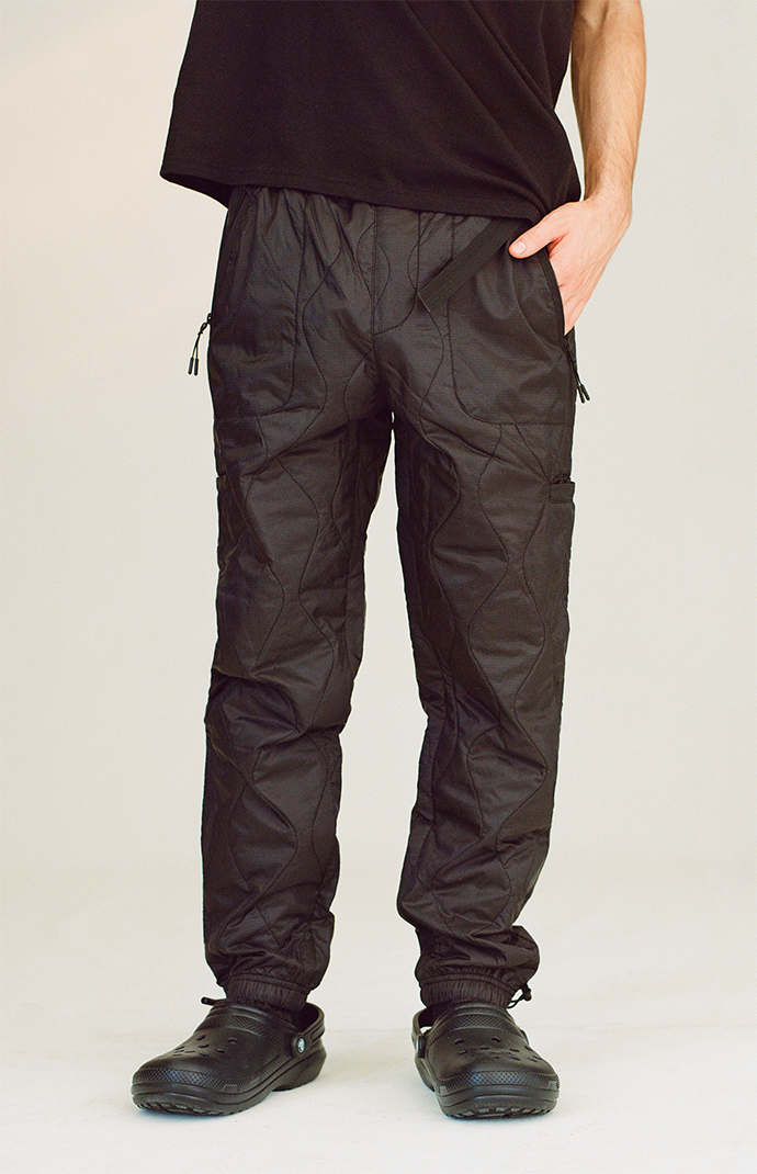 PacSun Quilted Nylon Jogger Pants PacSun