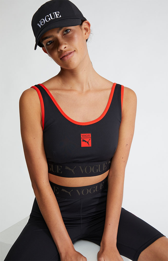 Puma x Vogue Black Sports Bra | PacSun