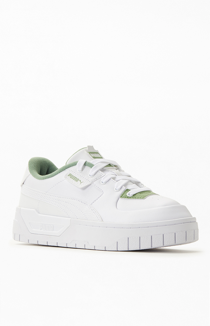 Puma Women s White Green Cali Dream Terry Sneakers PacSun
