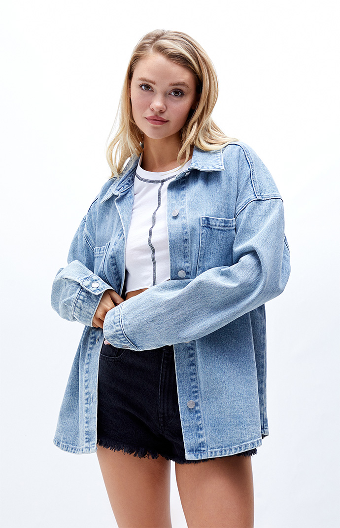 PacSun Blue Denim Shacket PacSun