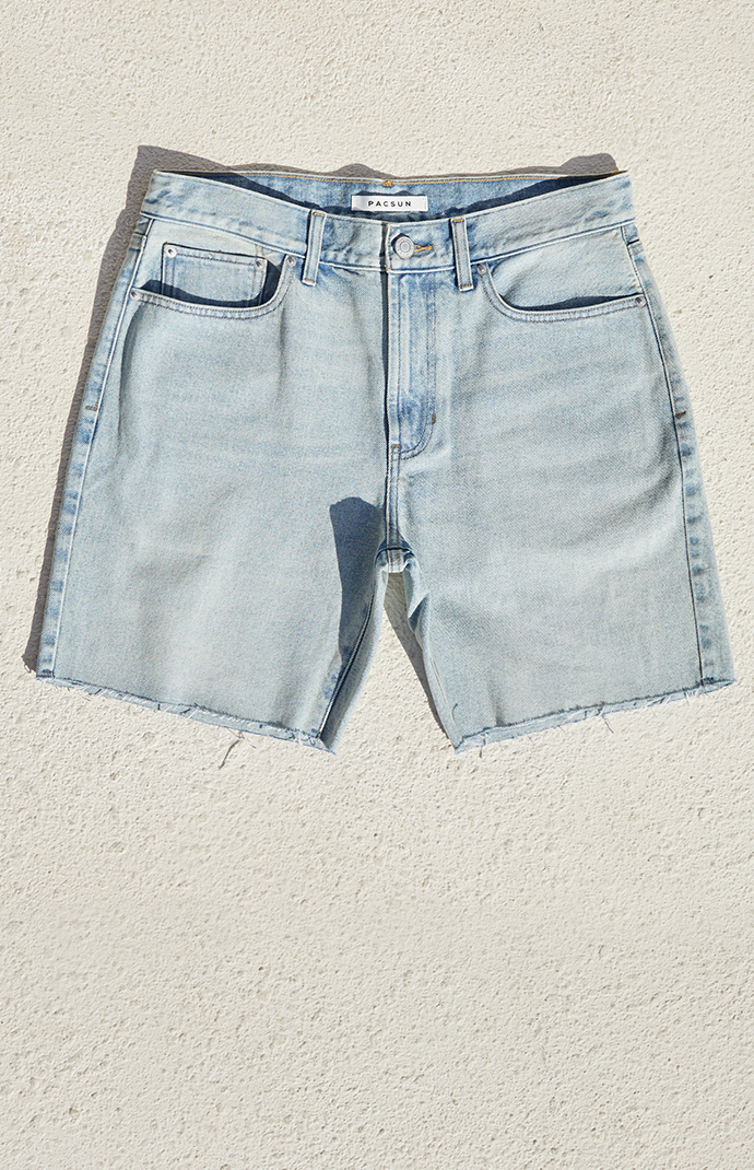 PacSun Eco Light Blue Cut Off Denim Shorts PacSun