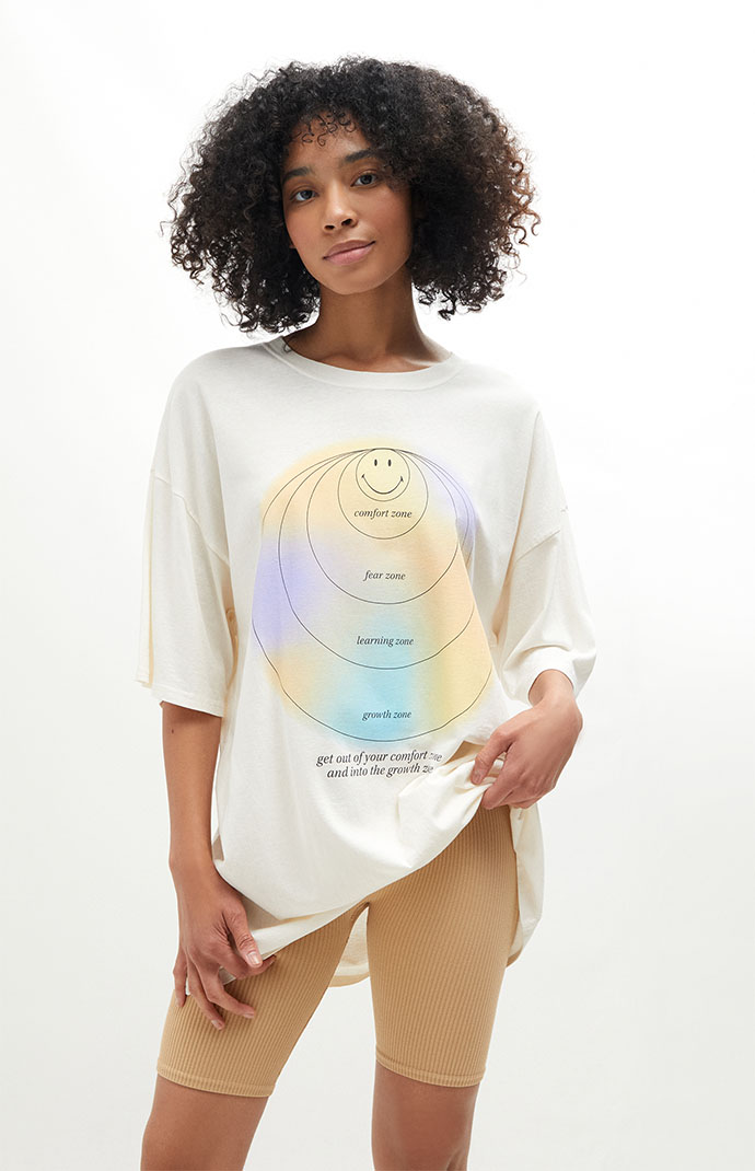 Smiley Comfort Zone Oversized T-Shirt | PacSun