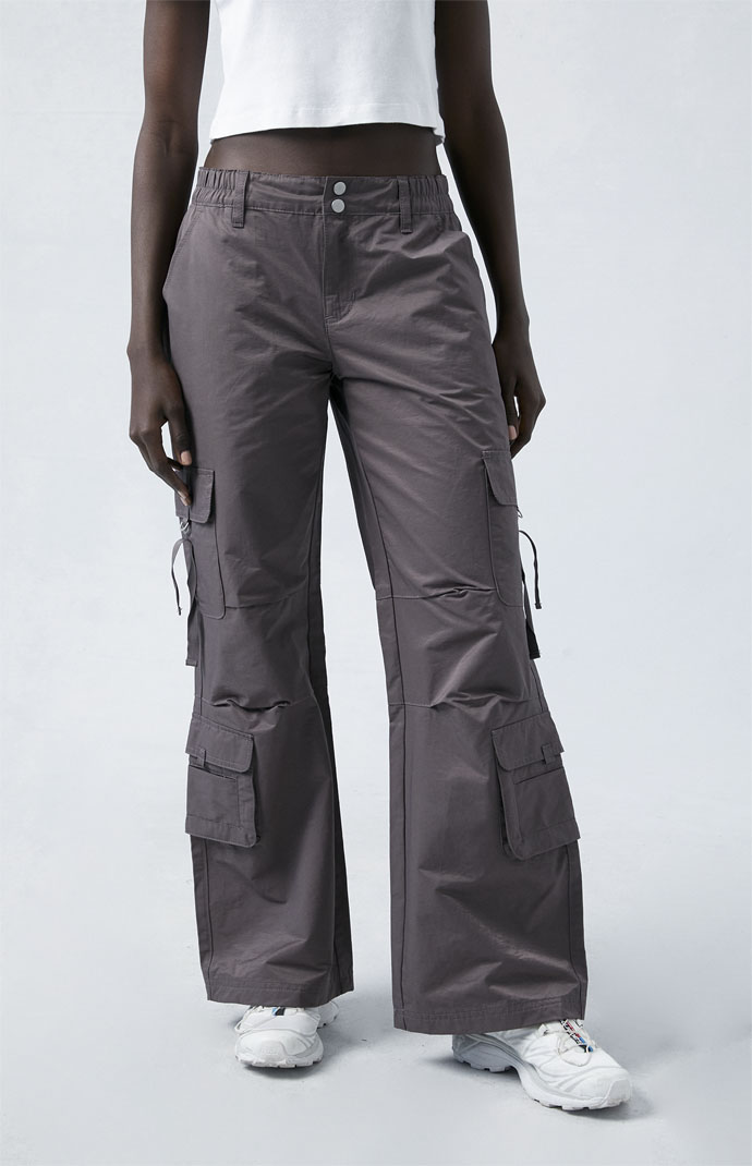 Pacsun Purple Elastic Waist D-Ring Cargo Pants | PacSun