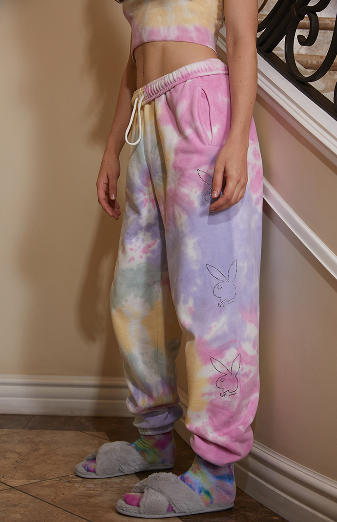 Playboy joggers tie dye cheap