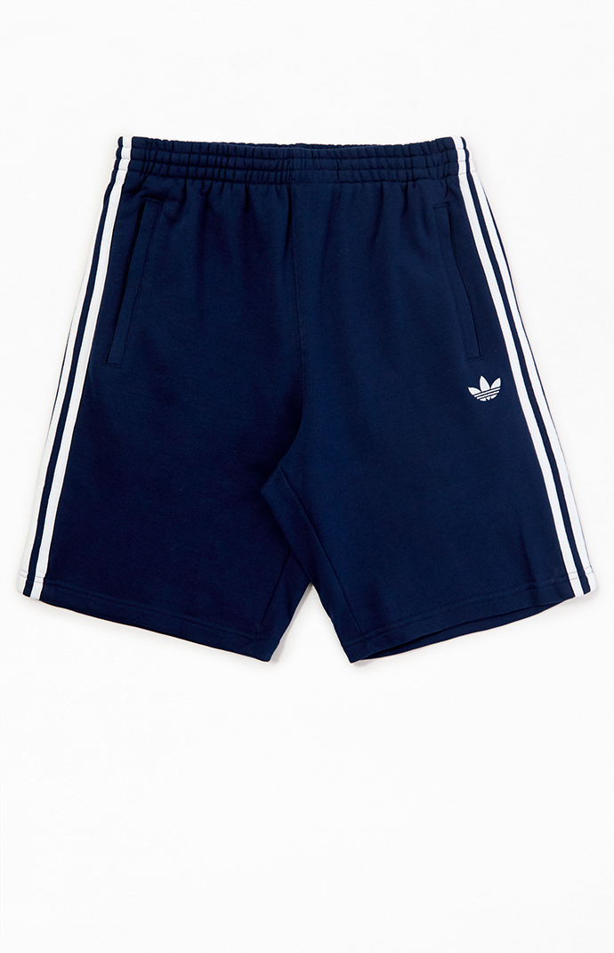 adidas Navy 3-Stripes Oversized Sweat Shorts | Pacsun