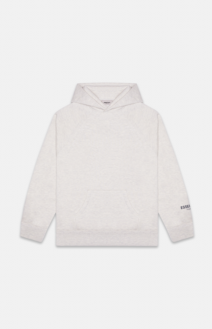 fear of god essentials core pullover moletom com capuz heather grey