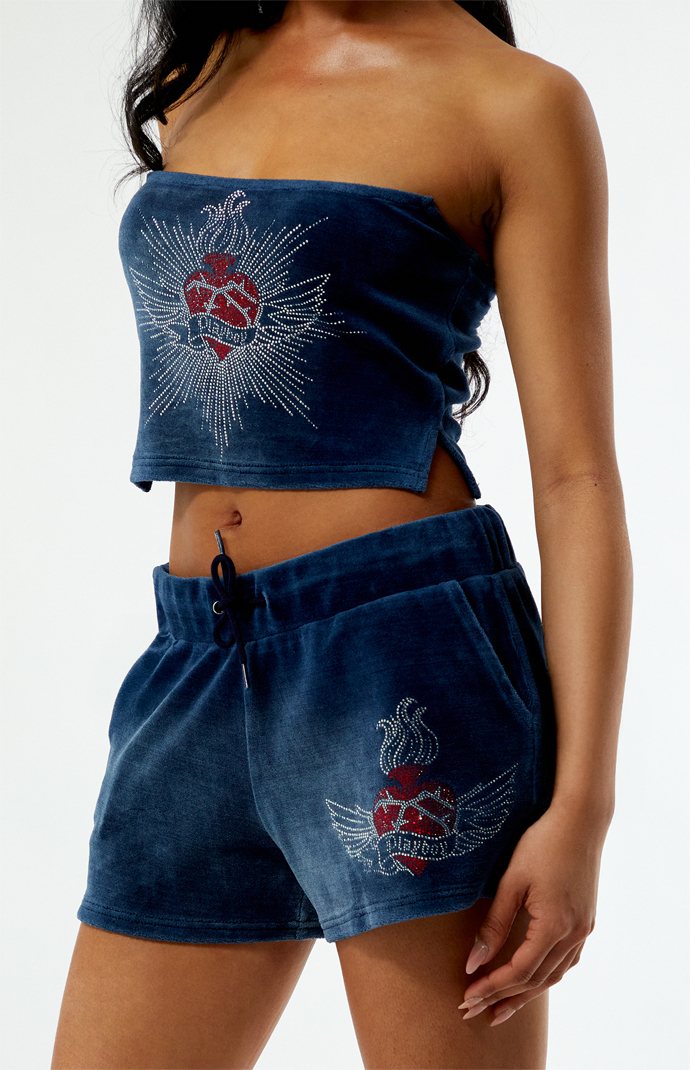 【PacSun限定】Playboy By PacSun ベロア ショートパンツ Playboy By PacSun Velour Shorts | PacSun