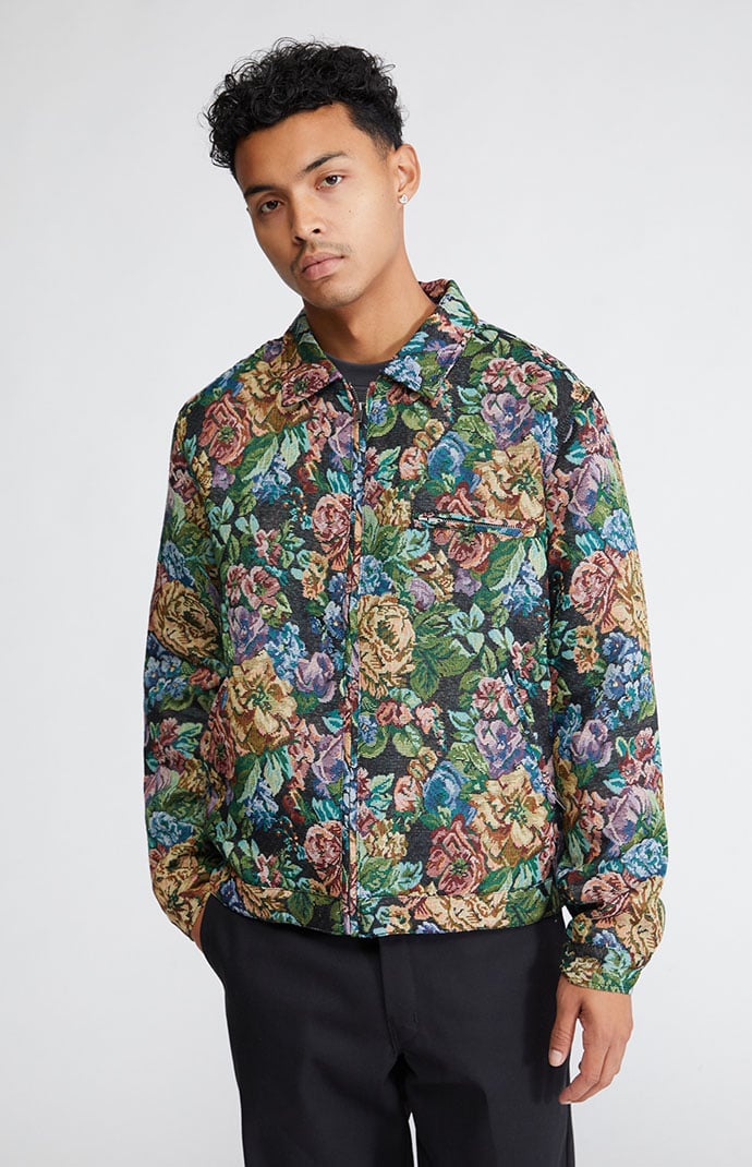 PacSun Jacquard Floral Gas Jacket | PacSun